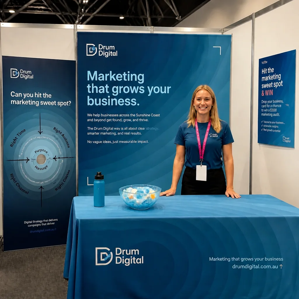 Drum Digital exhibition display delivered by Out There Branding