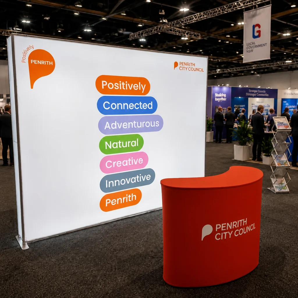 Penrith City Council exhibition display delivered by Out There Branding