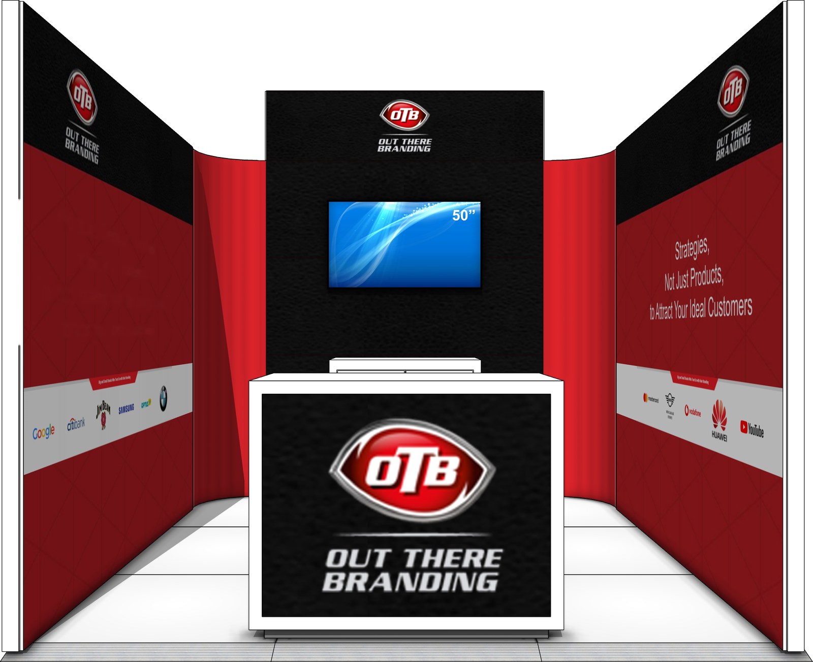 The Focus Kit, a three wall 3m by 3m Arrive & Activate exhibition stand