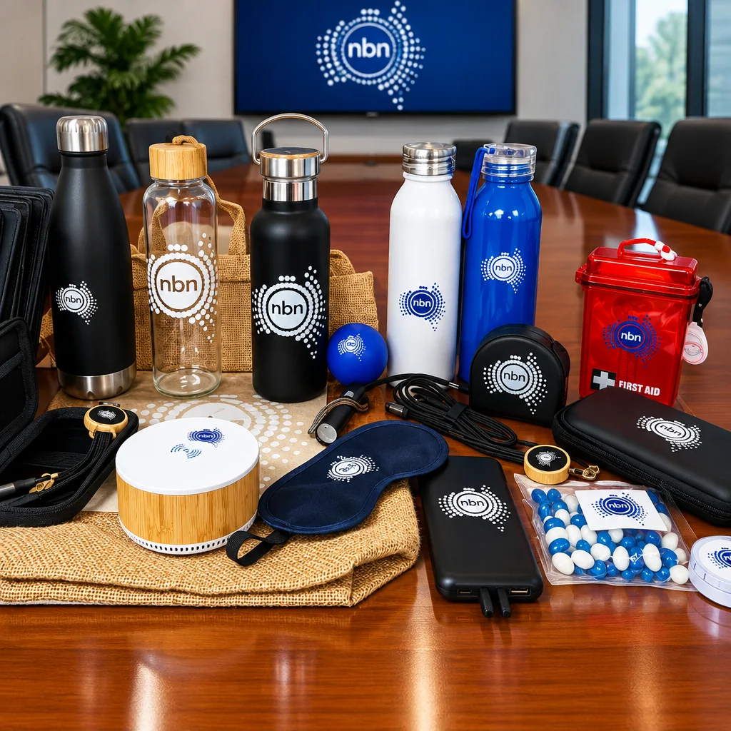 NBN branded merch by Out There Branding